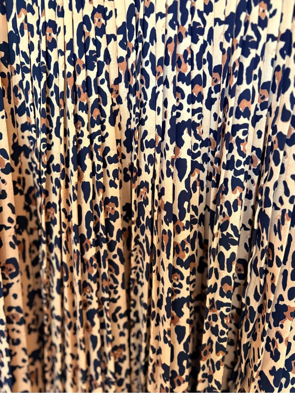 J Crew Leopard Print Button Front Pleated Skirt Long Sleeves Lined Midi dress 12